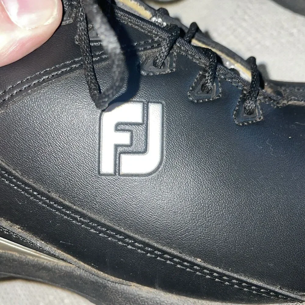 Footjoy Men’s Golf Shoes Size 13 M Black Silver Athleisure Activewear